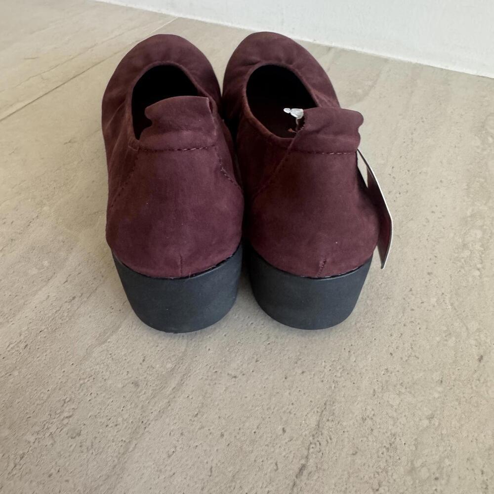 AETREX Ballerina Flats Suede Leather Burgundy Size 8.5 - Picture 7 of 9